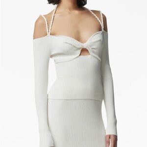 Altuzarra Odin cut-out ribbed-knit sweater in White Size Small Originally $870